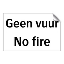 Geen vuur - No fire