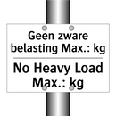 Geen zware belasting Max.: kg - No Heavy Load Max.: kg