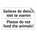 Gelieve de dieren niet te voeren/.../ - Please do not feed the animals!/.../