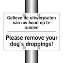 Gelieve de uitwerpselen van uw /.../ - Please remove your dog's droppings!/.../