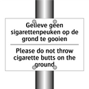 Gelieve geen sigarettenpeuken /.../ - Please do not throw cigarette /.../