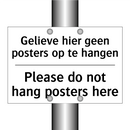 Gelieve hier geen posters op te /.../ - Please do not hang posters here/.../