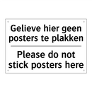 Gelieve hier geen posters te plakken/.../ - Please do not stick posters here/.../