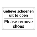 Gelieve schoenen uit te doen - Please remove shoes