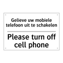 Gelieve uw mobiele telefoon uit /.../ - Please turn off cell phone