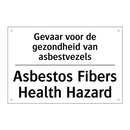 Gevaar voor de gezondheid van /.../ - Asbestos Fibers Health Hazard