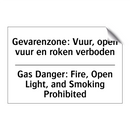 Gevarenzone: Vuur, open vuur en /.../ - Gas Danger: Fire, Open Light, /.../
