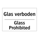 Glas verboden - Glass Prohibited