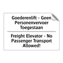 Goederenlift - Geen Personenvervoer /.../ - Freight Elevator - No Passenger /.../