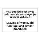 Het achterlaten van afval, oude /.../ - Leaving of waste, old furniture, /.../