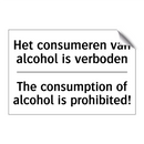 Het consumeren van alcohol is /.../ - The consumption of alcohol is /.../