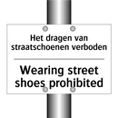 Het dragen van straatschoenen /.../ - Wearing street shoes prohibited/.../