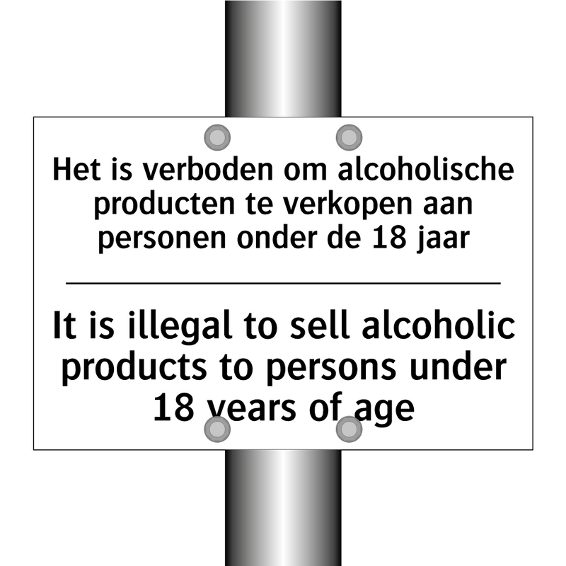 Het is verboden om alcoholische /.../ - It is illegal to sell alcoholic /.../