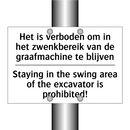 Het is verboden om in het zwenkbereik /.../ - Staying in the swing area of the /.../