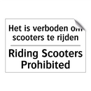 Het is verboden om scooters te /.../ - Riding Scooters Prohibited