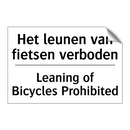 Het leunen van fietsen verboden/.../ - Leaning of Bicycles Prohibited