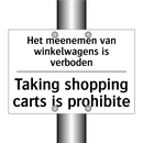 Het meenemen van winkelwagens /.../ - Taking shopping carts is prohibite/.../