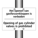 Het openen van gasflessenkleppen /.../ - Opening of gas cylinder valves /.../