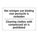 Het reinigen van kleding met perslucht /.../ - Cleaning clothes with compressed /.../
