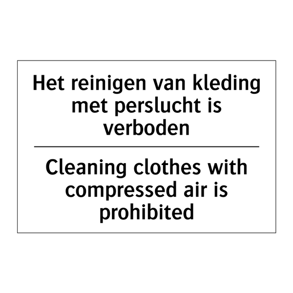 Het reinigen van kleding met perslucht /.../ - Cleaning clothes with compressed /.../