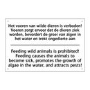 Het voeren van wilde dieren is /.../ - Feeding wild animals is prohibited! /.../