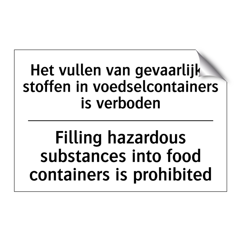 Het vullen van gevaarlijke stoffen /.../ - Filling hazardous substances into /.../