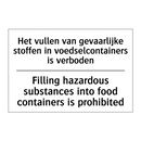 Het vullen van gevaarlijke stoffen /.../ - Filling hazardous substances into /.../