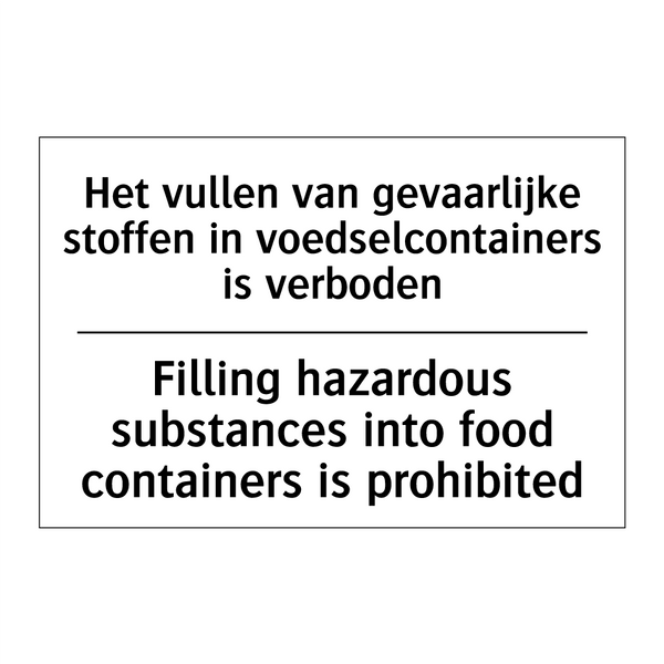 Het vullen van gevaarlijke stoffen /.../ - Filling hazardous substances into /.../