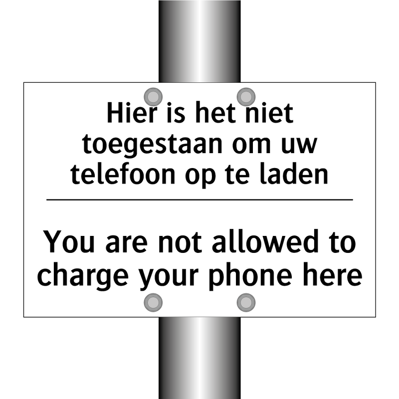 Hier is het niet toegestaan om /.../ - You are not allowed to charge /.../