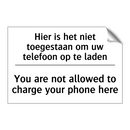 Hier is het niet toegestaan om /.../ - You are not allowed to charge /.../