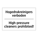 Hogedrukreinigers verboden - High-pressure cleaners prohibited!/.../