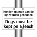 Honden moeten aan de lijn worden /.../ - Dogs must be kept on a leash