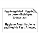 Hygiënegebied: Hygiëne- en gezondheidspas /.../ - Hygiene Area: Hygiene and Health /.../