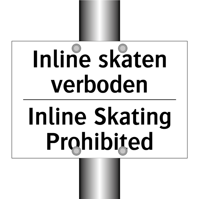 Inline skaten verboden - Inline Skating Prohibited