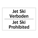 Jet Ski Verboden - Jet Ski Prohibited