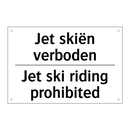 Jet skiën verboden - Jet ski riding prohibited