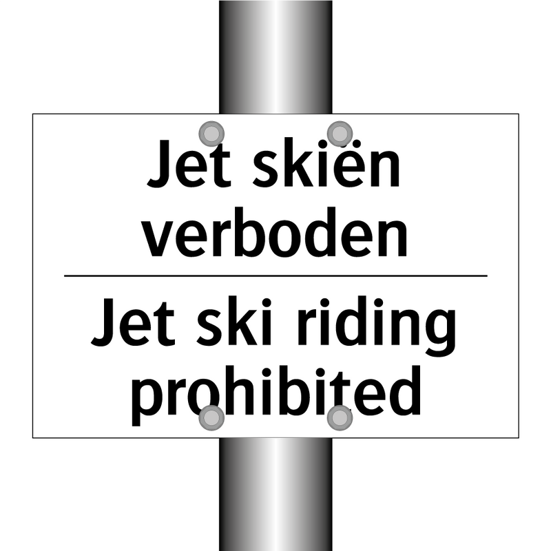 Jet skiën verboden - Jet ski riding prohibited