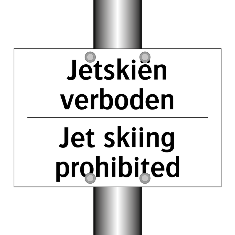 Jetskiën verboden - Jet skiing prohibited