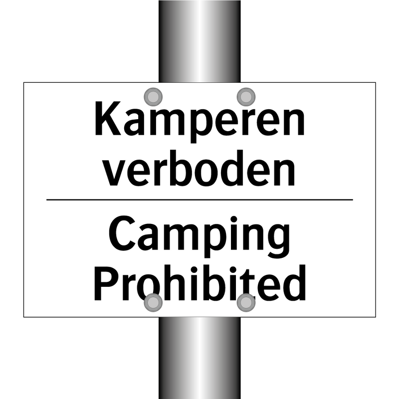 Kamperen verboden - Camping Prohibited