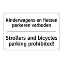 Kinderwagens en fietsen parkeren /.../ - Strollers and bicycles parking /.../