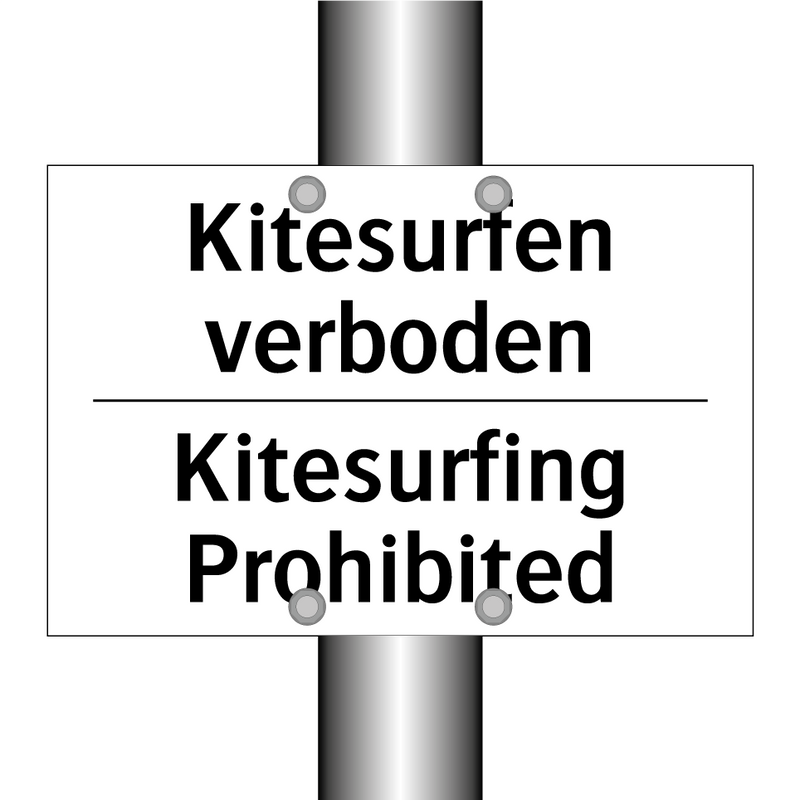 Kitesurfen verboden - Kitesurfing Prohibited