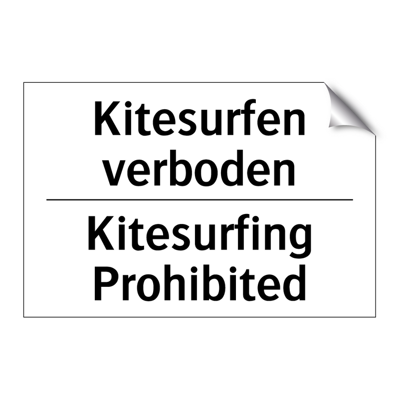 Kitesurfen verboden - Kitesurfing Prohibited