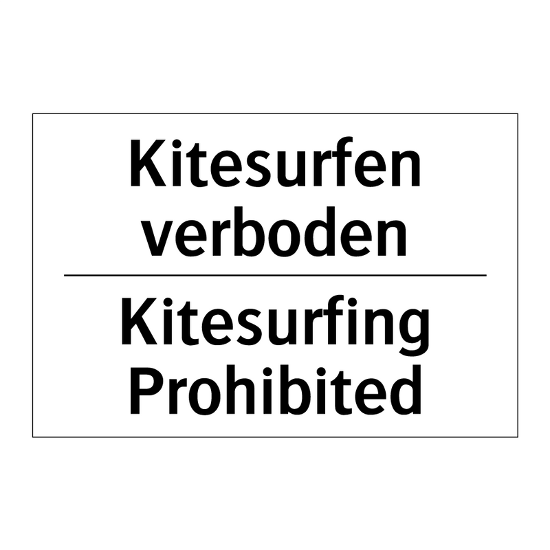 Kitesurfen verboden - Kitesurfing Prohibited