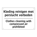 Kleding reinigen met perslucht /.../ - Clothes cleaning with compressed /.../