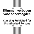 Klimmen verboden voor onbevoegden/.../ - Climbing Prohibited for Unauthorized /.../