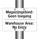 Magazijngebied: Geen toegang - Warehouse Area: No Entry