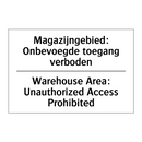 Magazijngebied: Onbevoegde toegang /.../ - Warehouse Area: Unauthorized Access /.../