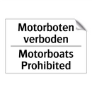 Motorboten verboden - Motorboats Prohibited