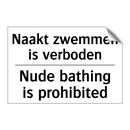 Naakt zwemmen is verboden - Nude bathing is prohibited