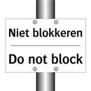 Niet blokkeren - Do not block